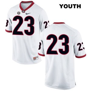 Youth Georgia Bulldogs NCAA #23 Jake Skole Nike Stitched White Authentic No Name College Football Jersey WNM4354CU